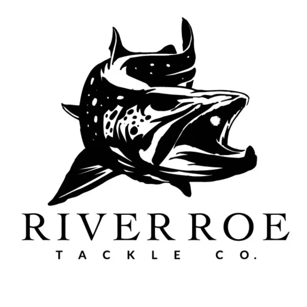 Black and white logo of a fierce fish with a bat-like creature on its head.