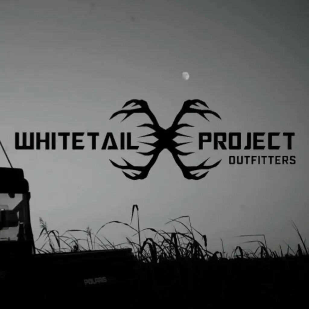 Logo featuring deer antlers and text for Whitetail Project Outfitters.
