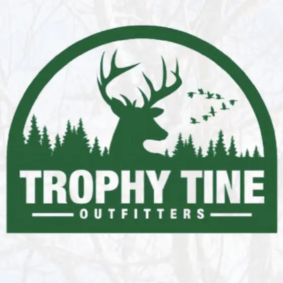 Logo featuring a deer head silhouette with trees and birds.