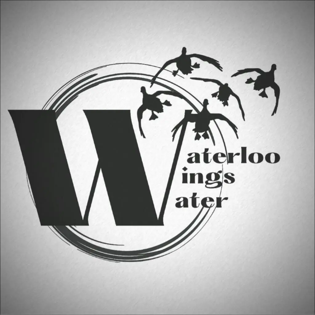 Logo with a large 'W' and flying birds representing Waterloo Wings Water.
